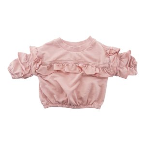 Gymboree Ruffle Crew Neck Top Girls Size 0-3Months