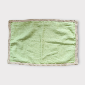 Pottery Barn Linen Pillow Cover 16″X26″ Celery Braided Jute Trim Sham Farmhouse
