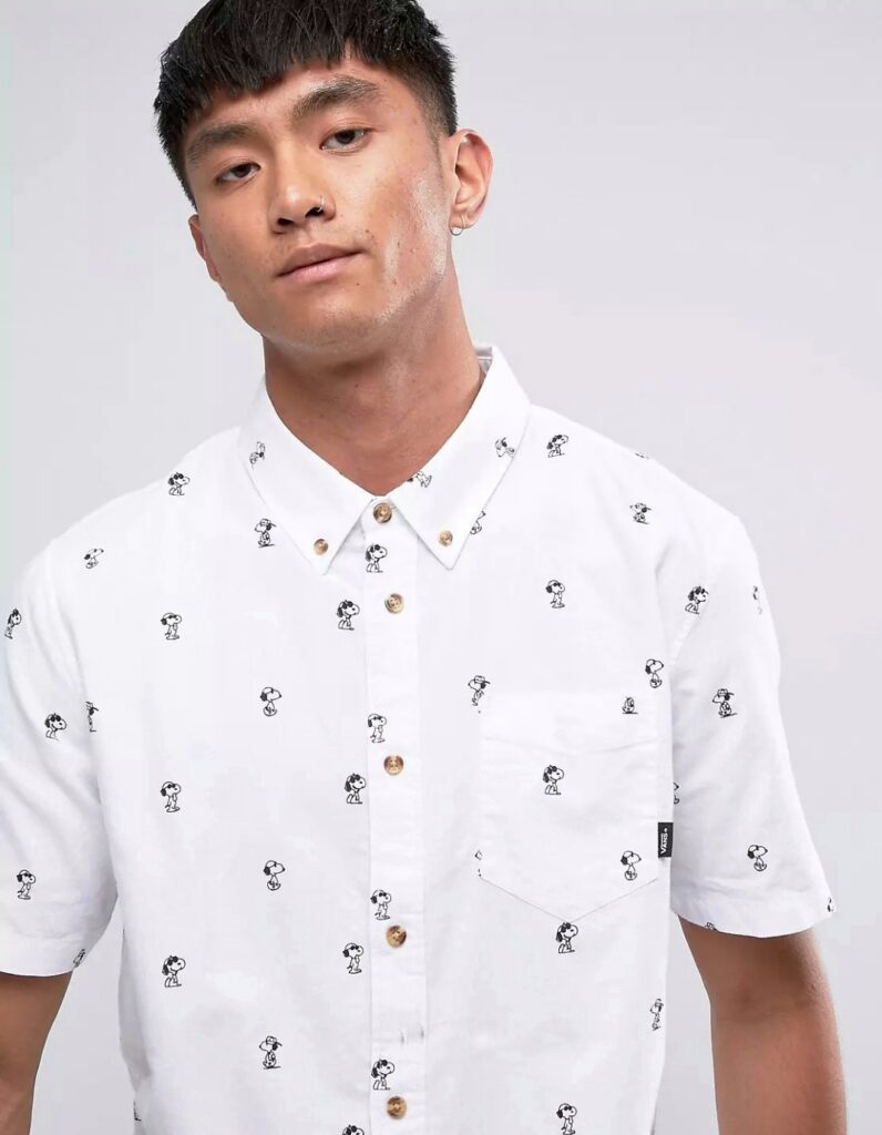 Vans + Peanuts by Shultz Snoopy Button Down Shirt Mens Size S